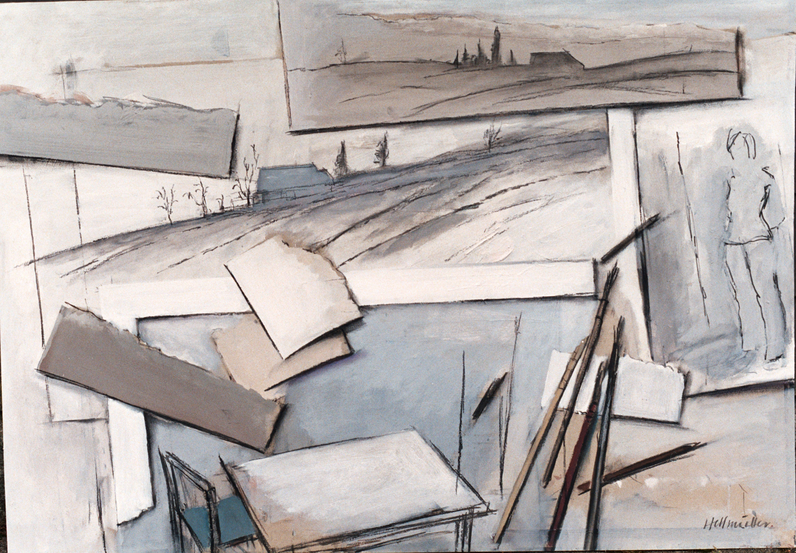 Abstrakt / Collagen von Otto Hellmüller