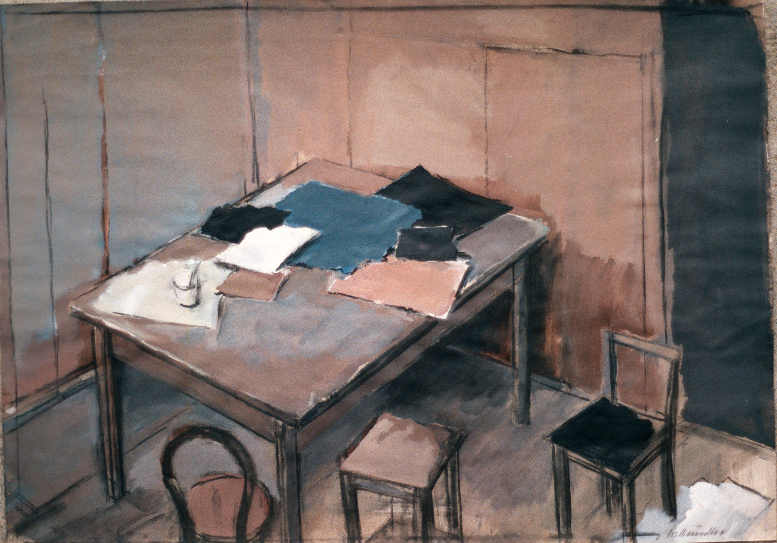 Stilleben mit Tisch von Otto Hellmüller